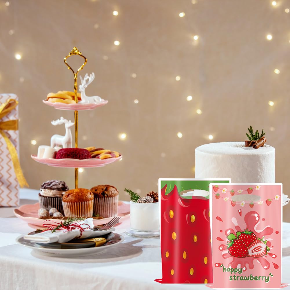 Erdbeer Geschenktüten, 30 Stück Erdbeer-Partytüten Mit Griffen, Niedliche  Bedruckte Erdbeer-Tüten, Süßigkeiten, Erdbeer-Themen, Shortcake, ..., image size:1001x1001