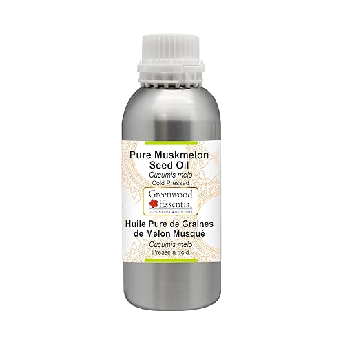 Greenwood Essential Aceite de semilla de melón puro (Cucumis melo) 100% natural, grado terapéutico, prensado en frío para cuidado personal, 10 onzas