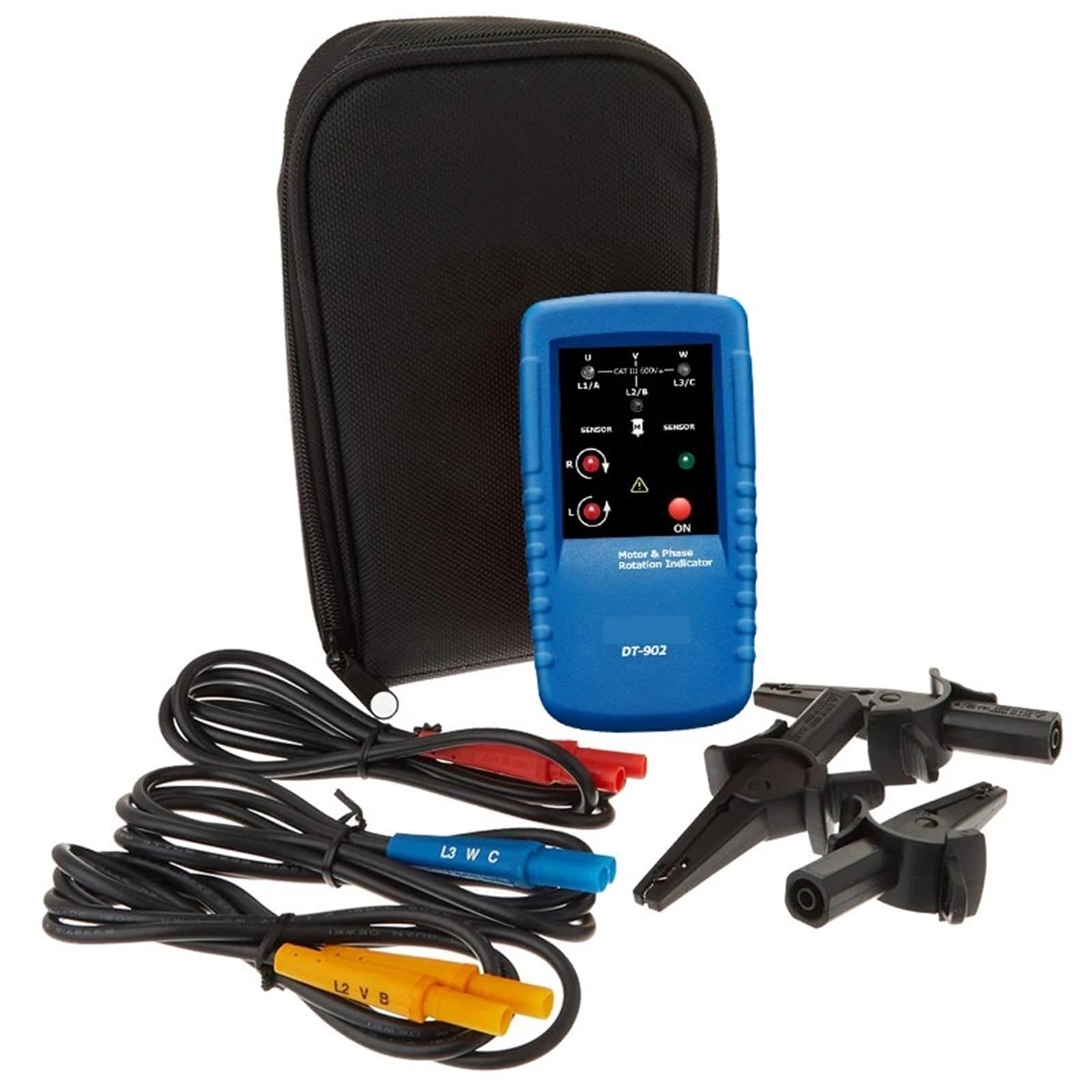 Probador de secuencia trifásico sin contacto, Motor portátil de 120V a 400V CA e indicador de rotación de fase(Blauw)