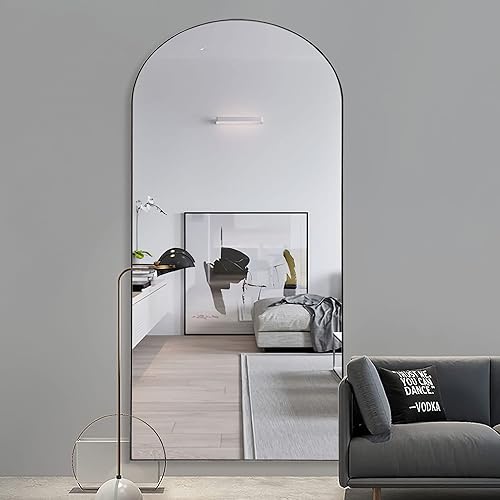 Miniatura 116 de NeuType - Espejo de cuerpo completo, espejo de pie de cuerpo completo, 64 x 21 pulgadas con soporte, espejo de pie para colgar o apoyar contra