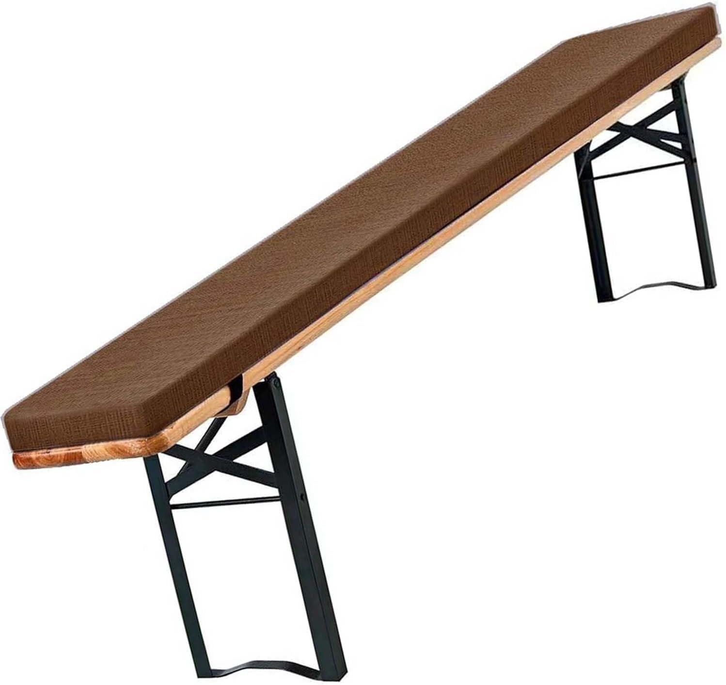 Zestaw ławek do piwa 180 x 25 x 4 cm na zewnątrz i wewnątrz namiot parowy do siedzenia zmywalny pokrowiec i ochrona przed promieniowaniem UV kolor khaki idealny na imprezy i spotkania