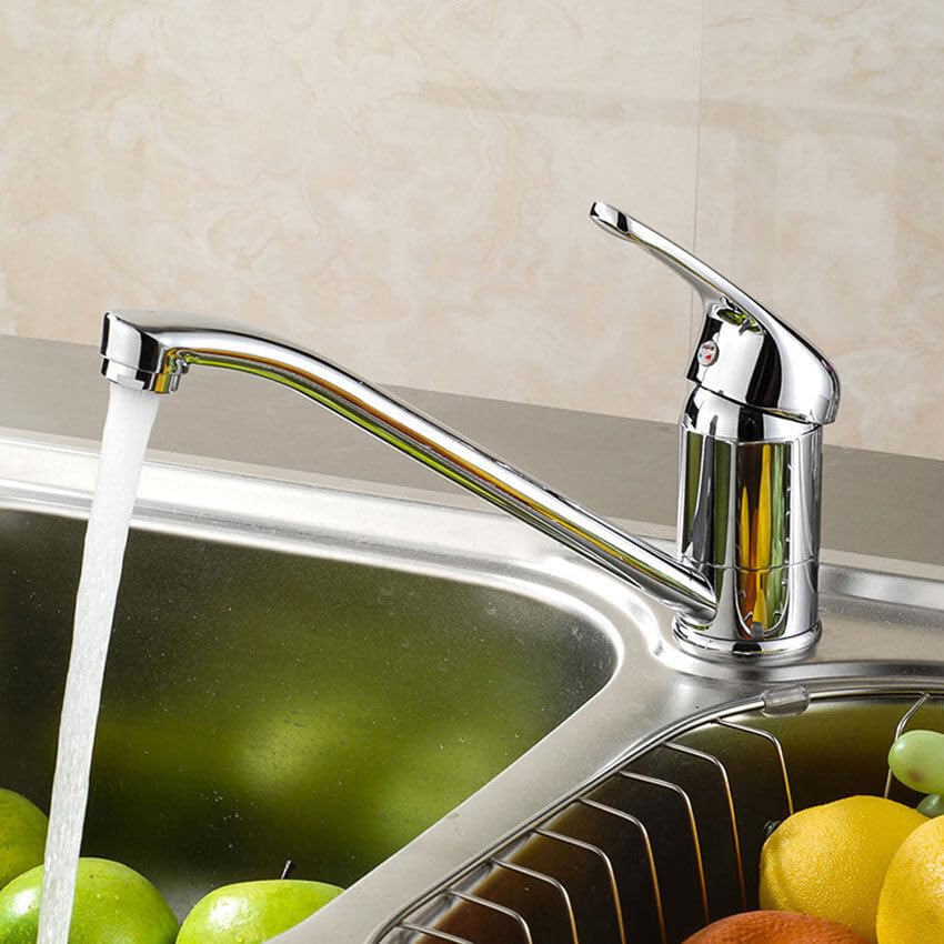 Gold Bell Kitchen faucets - Antique Single Lever Basin Mixer Tap - Stainless Steel Tap for Counter Top Washbasin - Pack of 1, Silver (B07VFT5SRM) Amazon Price History, Amazon Price Tracker