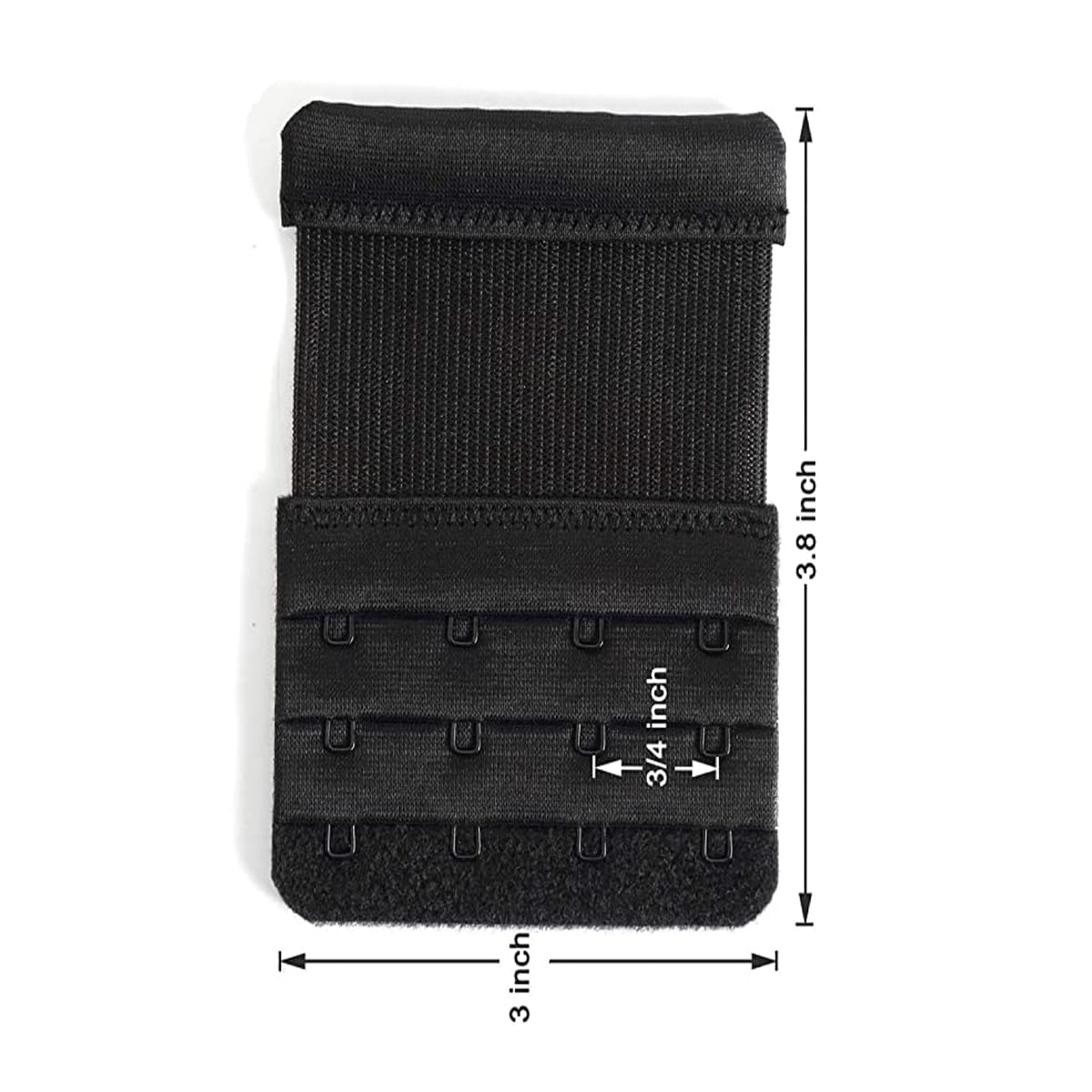 DClub Bra Extender Stretchy Soft and Comfortable Bra Strap Extender for Women in Pregnency or Weight gain. (BLACK, 4 PIECES (4X4 HOOK)) - Image 2 thumbnail