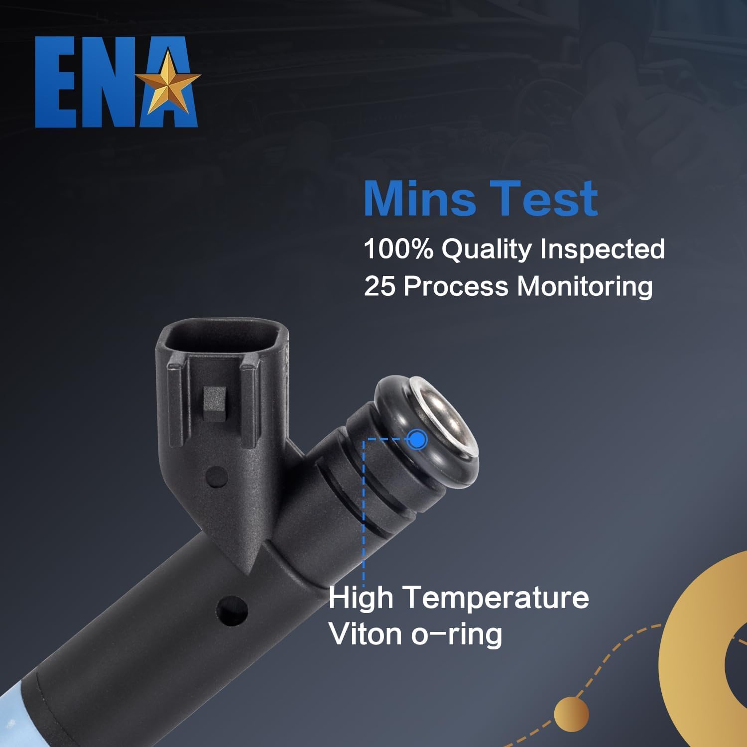 ENA Fuel Injector for FJ454 280155784 0280155784 81212128 Set of 6 Compatible with Dodge Jeep Durango Ram 1500 2500 3500 Van Grand Cherokee TJ Wrangler L6 V8 4.0L 5.2L 1999 2000 2001 2002 2003 2004