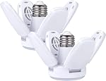 2 Pack Mini Garage Light 35 Watt (150W Equivalent), LED Garage Light E26 Base 6500K Daylight, Super Bright Light Bulb, Deformable LED Bulbs for Workbench Porch Basement, LED Light Bulb