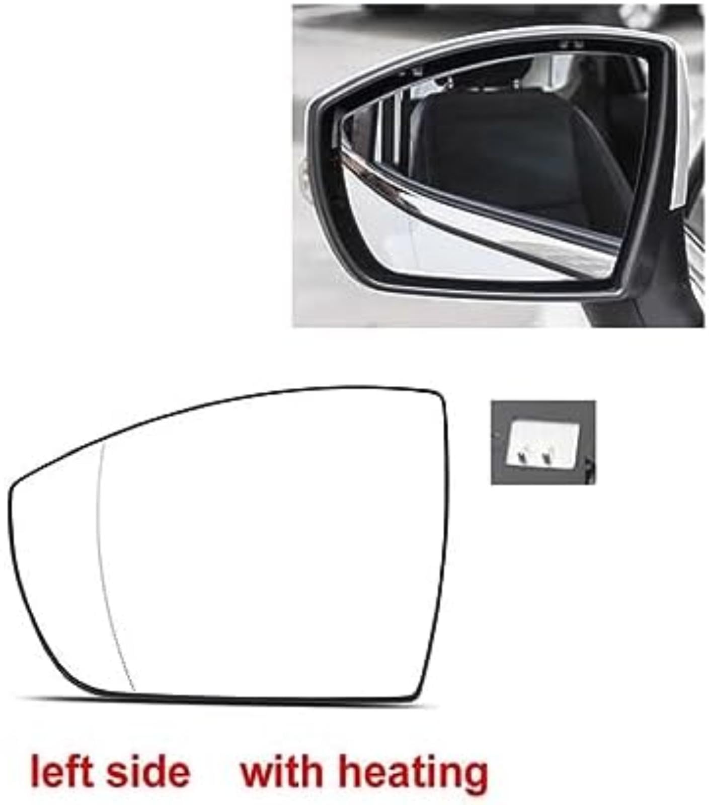 Szkło lusterka bocznego samochodu, dla Ecosport 2013-2019 Lusterka zewnętrzne Soczewki odblaskowe Soczewki wsteczne Drzwi Lusterko boczne samochodu (B 1pcs left (B 1pcs left heating)