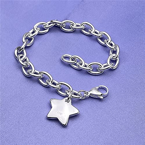 Pulseras Colgantes de Estrellas Antialérgicas QYYZTHX Plata 925 Evita Alergias Mujer