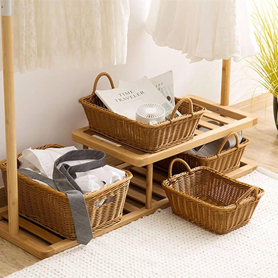 本革ブラック　編み込みデザイン 収納バスケット アクタス ASP バスケット Mサイズ ブラック｜【公式】ACTUS online｜家具