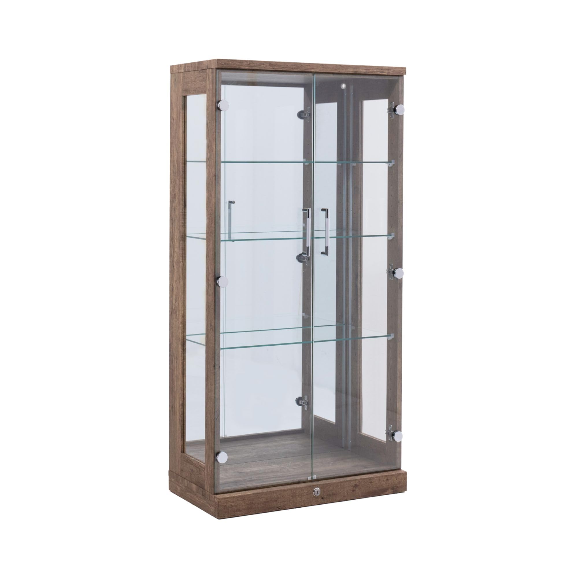 Amazon.co.jp: 鍵付き コレクションケース 低め 背面ミラー フィギュア