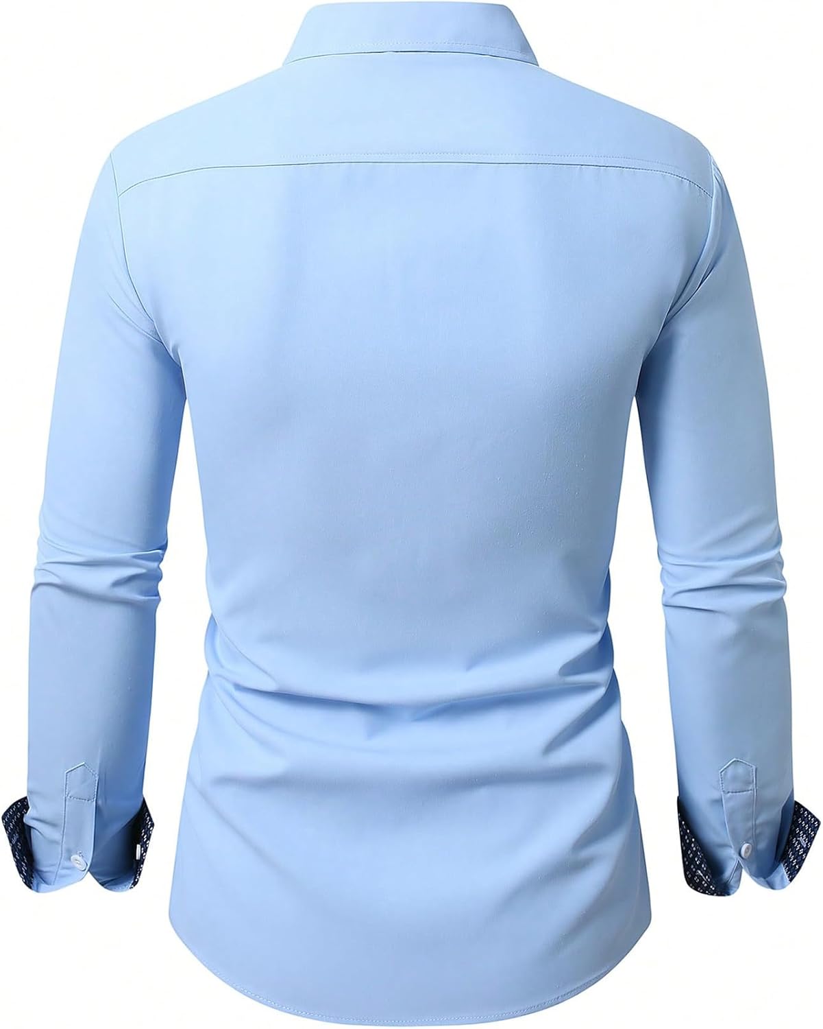 GORGLITTER Men's Button Down Dress Shirts Long Sleeve Collared Business Casual Work Office Formal Shirt - Image 2