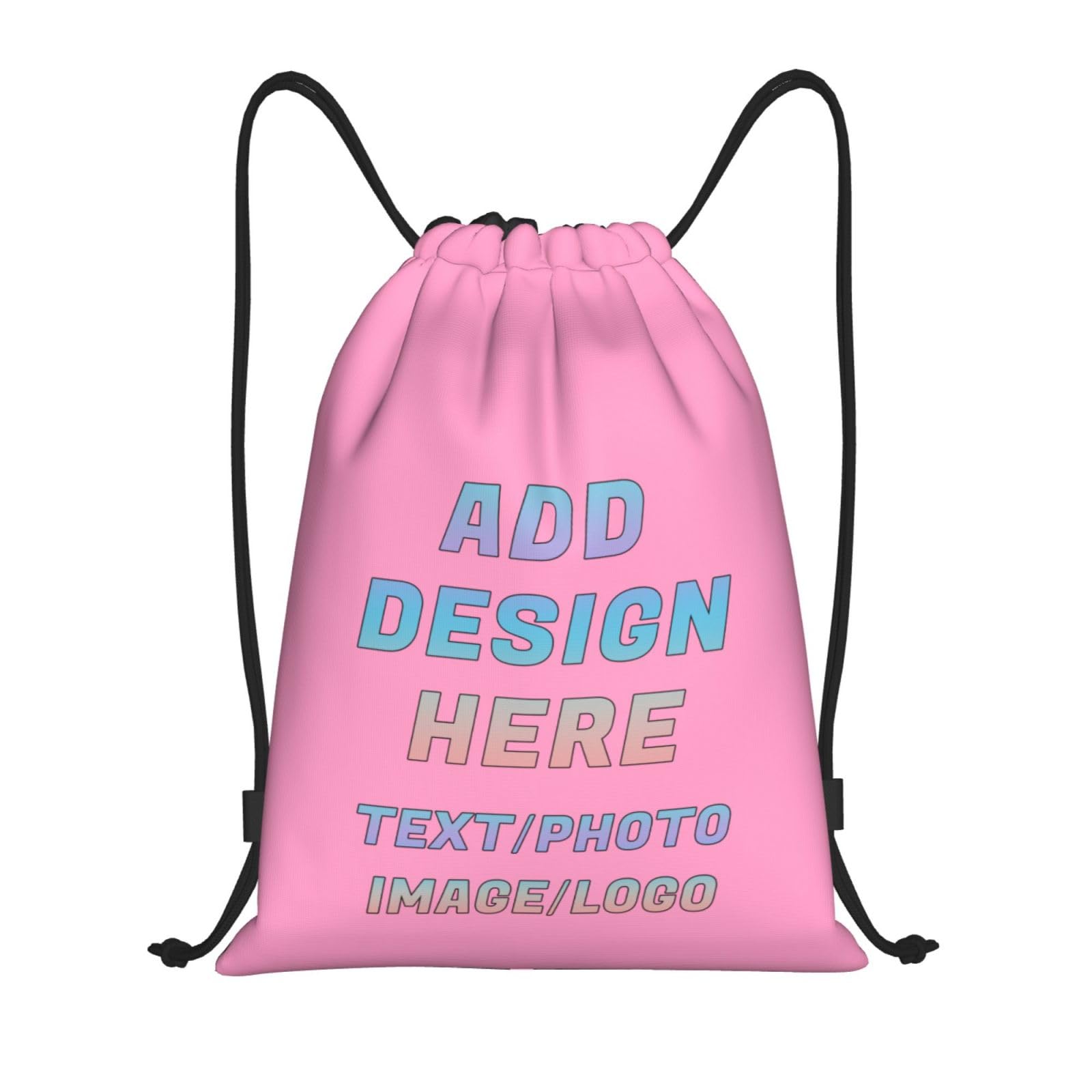 ROHBVMN Personalised Backpack,custom Drawstring Bag for Men and Women, Swimming Bag, Waterproof Backpack Add Photo/Logo/Text, Ideal for the Gym and Everyday Use.