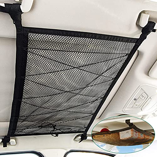 Roadwi suv interior ceiling cargo storage net - double …
