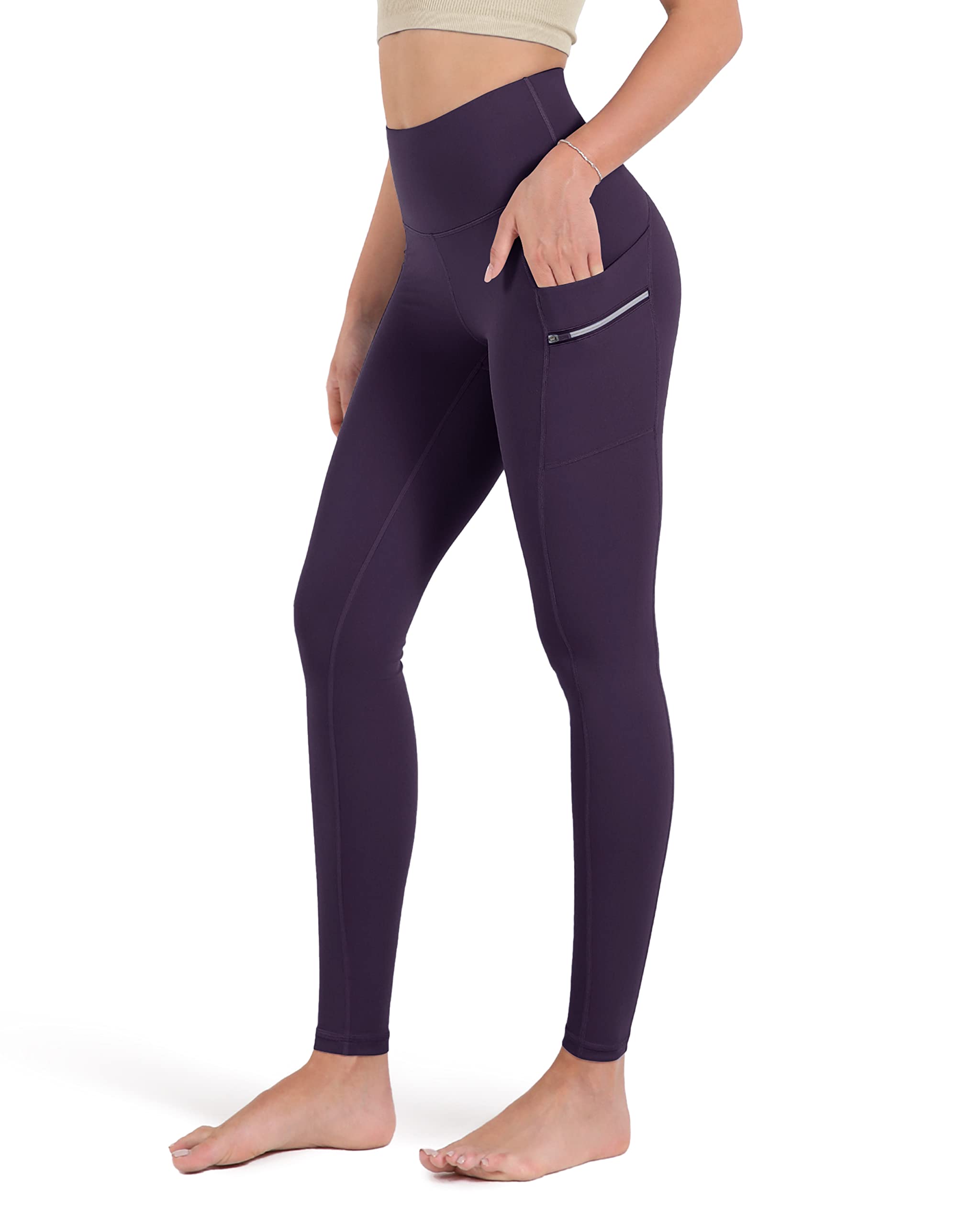 ODODOSHigh Waist Dual Pockets Leggings for Women, Tummy Control Sport Workout Athletic Running Yoga Pants