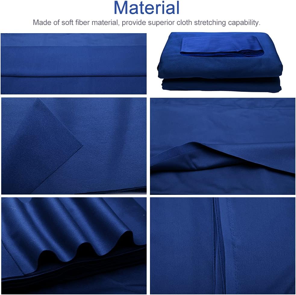 Indoor Pool Table Cloth Set for 7/8/9 ft Billiard Tables, 2.8 Meters Long Professional Pool Table Felt Billiard Cloth with Side Cloth/ Pool Cue Tip Corrector/ Chalk/ Brush/ Towel (Blue) : Sports & Outdoors