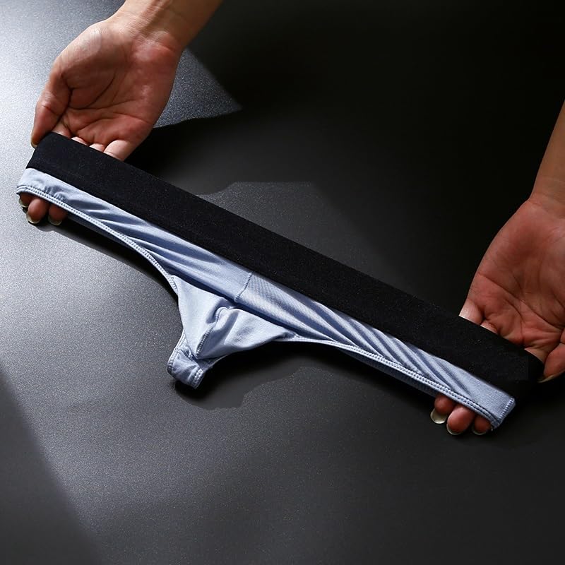 Men's Thongs Low-Rise Summer Cool Soft Modal Small Pouch Workout 3 Pack2