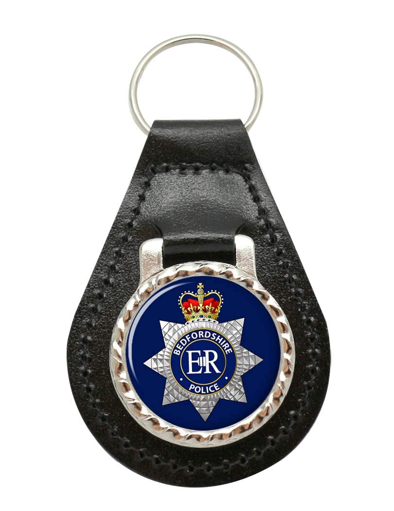Giftshop UK Bedfordshire Police Leather Key Fob