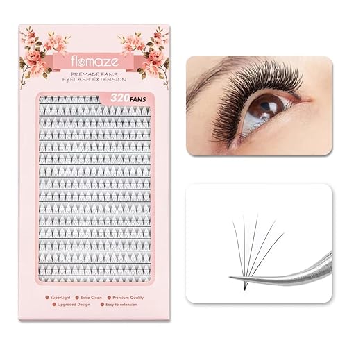 Extensiones de pestañas postizas en abanico 320640 abanicos 3D4D5D6D CRizo 0050070004in de grosor volumen suave hecho a mano abanico de pestañas