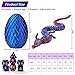 7 Pcs DND Dice Set and 3D Printed Dragon Egg,D&D Dice Dungeons and Dragons Starter Games Fidget Toys Set for RPG DND MTG Table Games,Red Blue