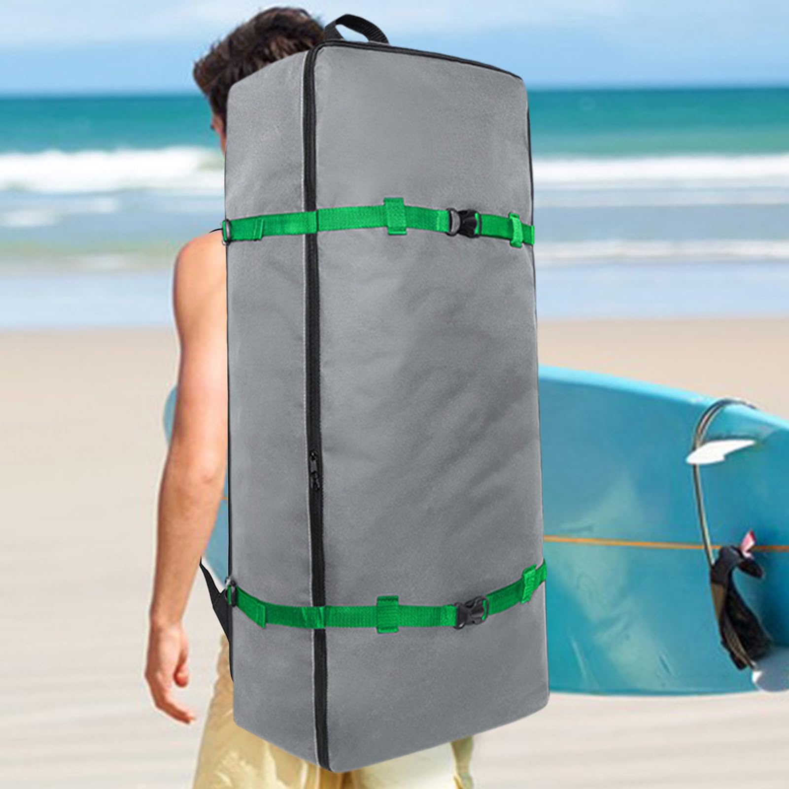 Borsa gonfiabile per paddle board,Borse per stand up paddle | Borsa per tavola da stand up paddle Oxford 600D - Zaino resistente con maniglia e cinghie regolabili, portaborse impermeabile per tavole d
