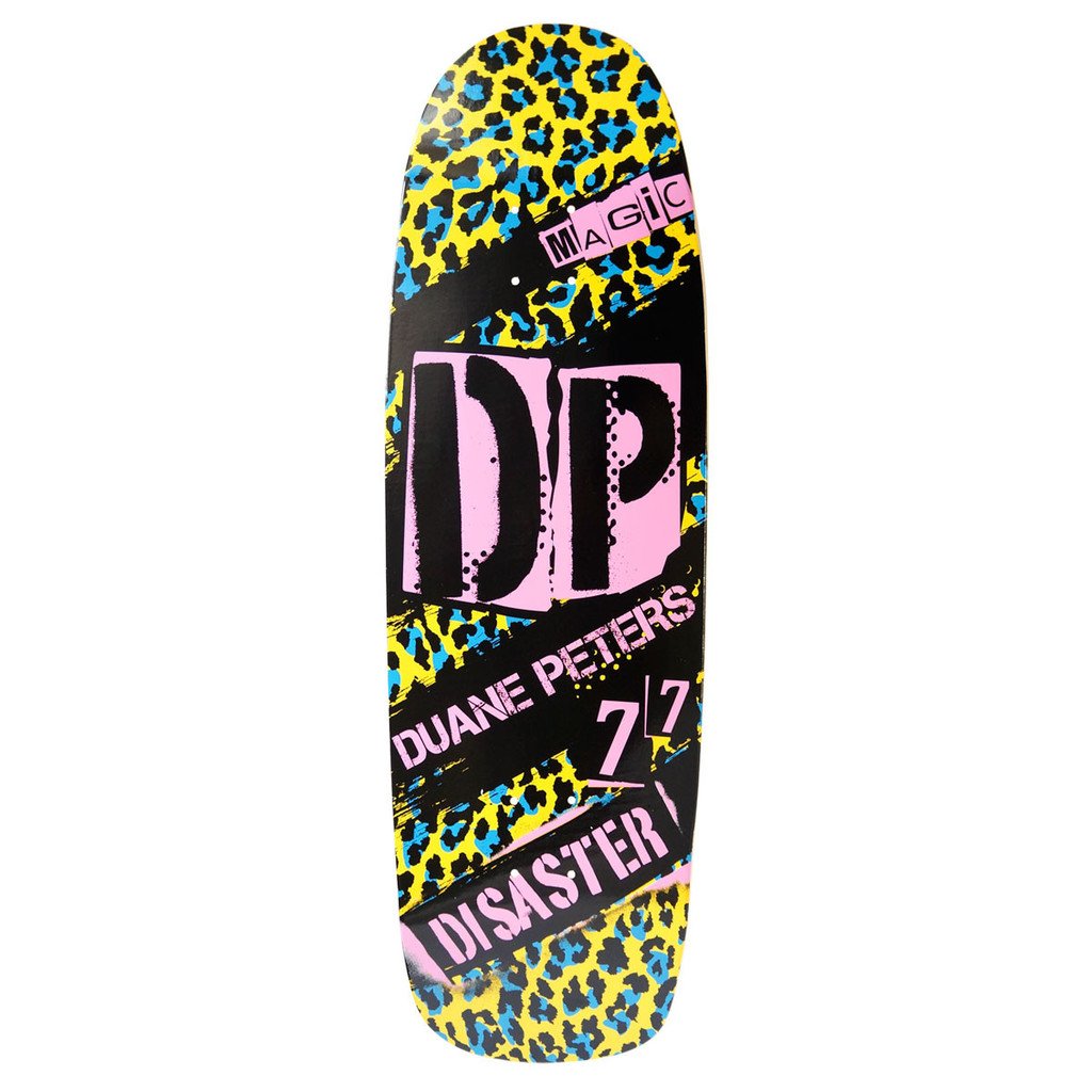Magic Skateboards Duane Peters Street Cheetah Deck, Yellow, 9.5