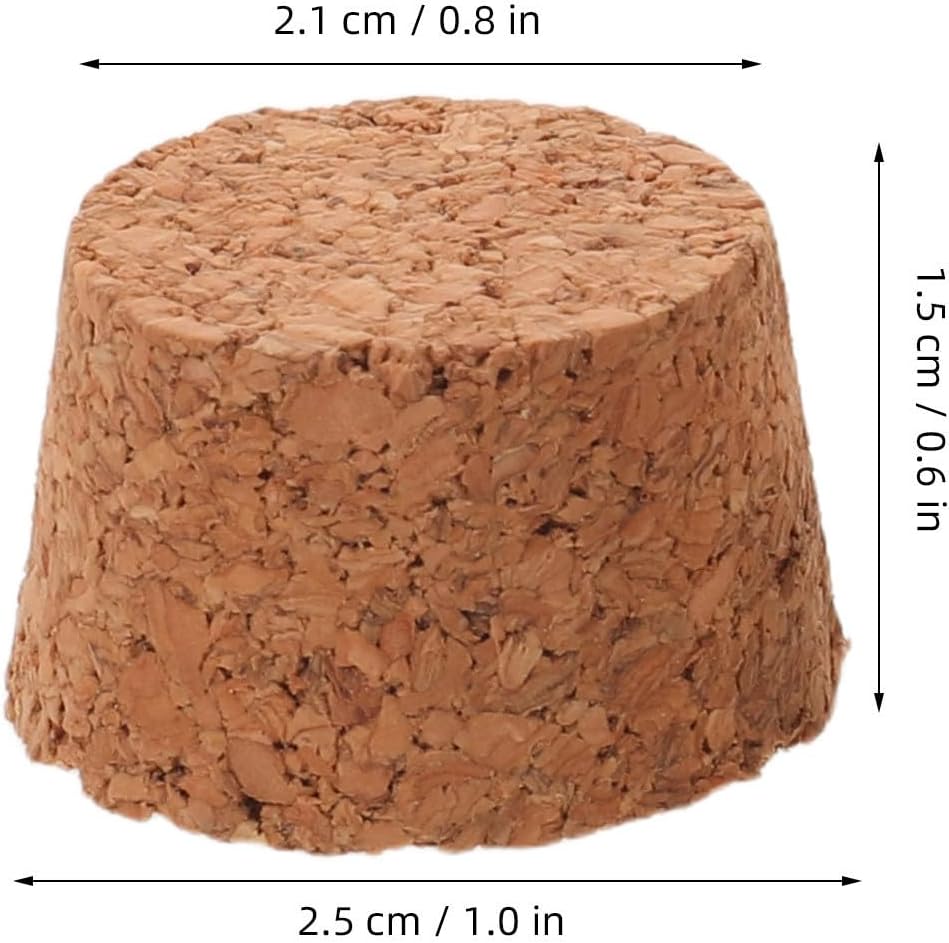 10pcs Tapered Cork Stopper for Glass Test Tubes and Conical Flasks