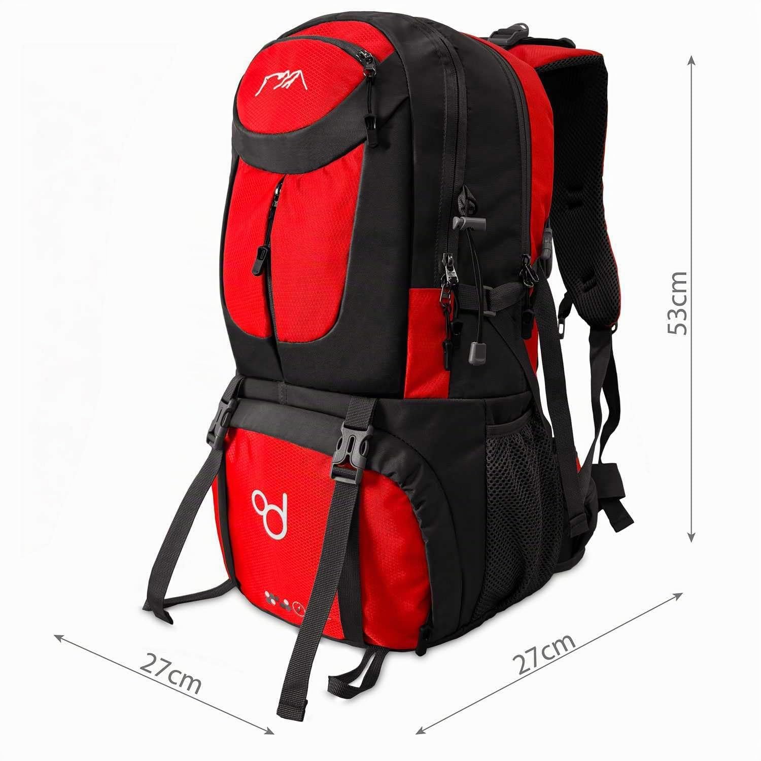 OcioDual Sac à Dos de Randonnée, 50 Litres, Imperméable Et Léger, Plusieurs Poches, Idéal pour les Voyages, La Montagne, le Camping, L'extérieur, pour Femmes Et Hommes