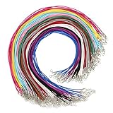 72 Piezas Cordón de Ante Sintético Cuerda de Collar de Cuero de Imitación con Broche de Langosta Cadena Extendida para Manualidades y Fabricación de Bisuteria, 12 Colores