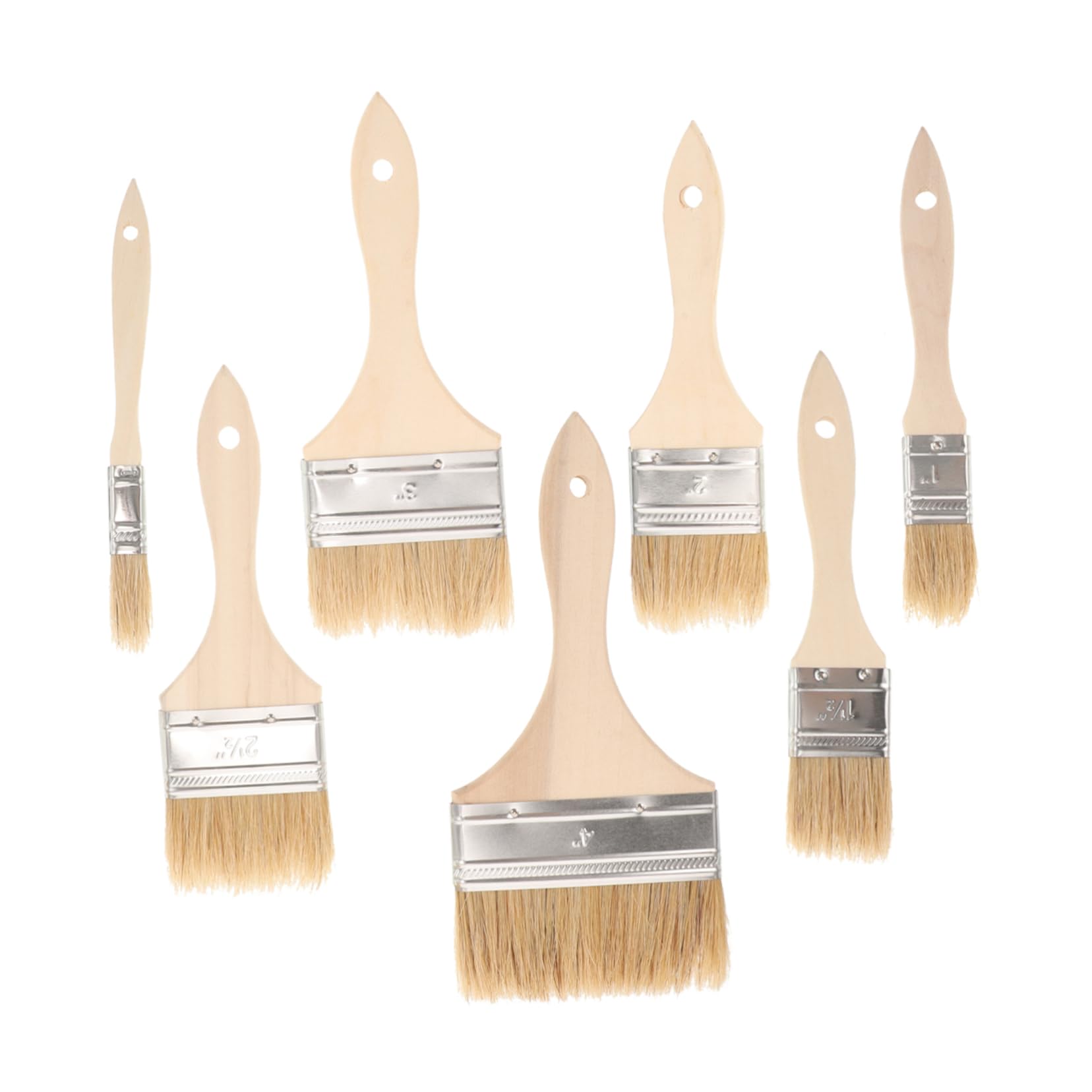 UKCOCO 28pezzi Pennelli Per Pittura Pigmento Manico Pennelli Piatti Per e Vernice Strumenti Per Artisti e Studenti Arte Varie Misure Per Dettagli Precisi e Lavori Artistici