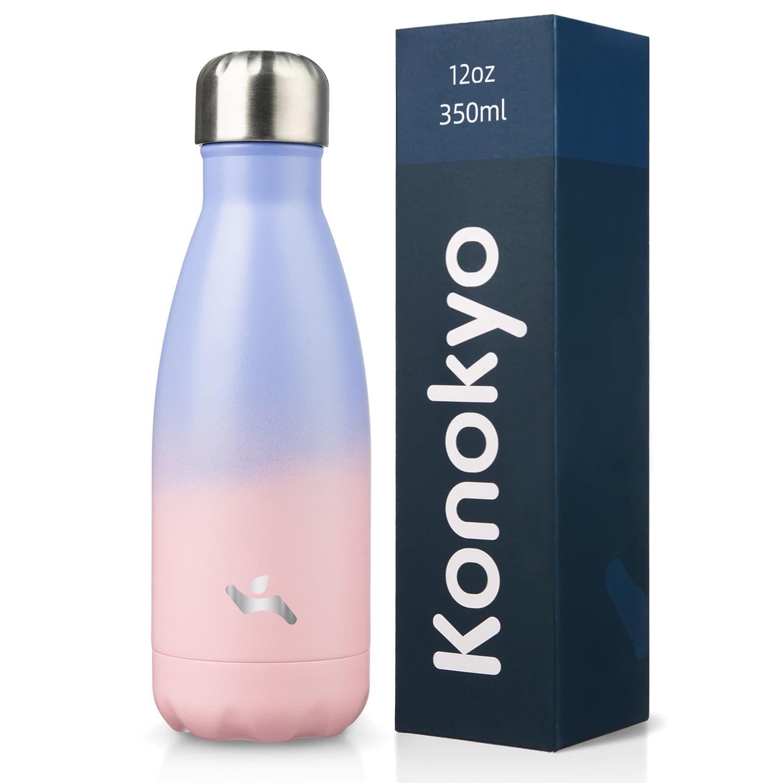 Konokyo 12 oz Insulated Stainless Steel Water Bottle, Pastel Sunset