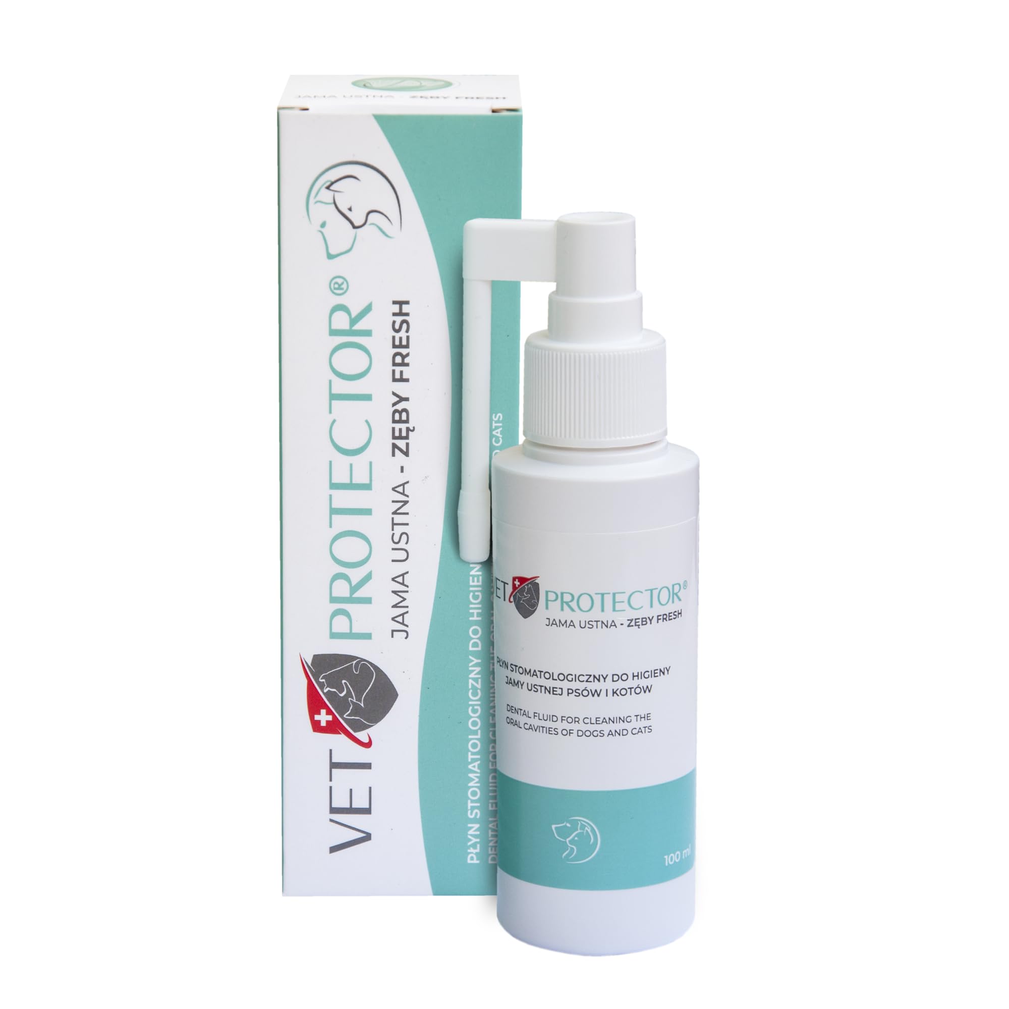 VET PROTECTOR® Mauhlöhle Fresh Teeth 100 ml, Professional Dental Care Spray, Dogs & Cats, Tartar Remover, Tooth Cleaning, Against Bad Breath Odour, Effective Dental Care, Dog Tartar Spray