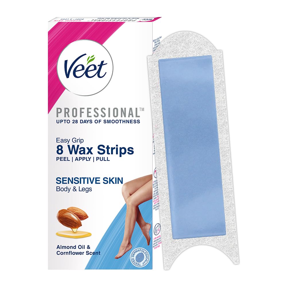 Half Body Waxing Strip Kit for Sensitive Skin - 8 Strips, Pack Of 1