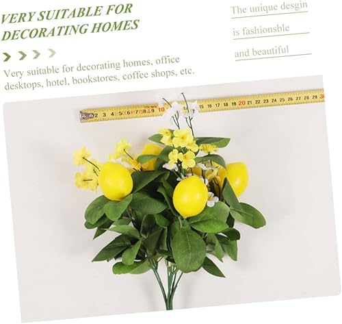 Miniatura 9 de flores artificiales ramo limón flores artificiales decoración flores artificiales rodajas de limón banquete al aire libre rama de limón hojas