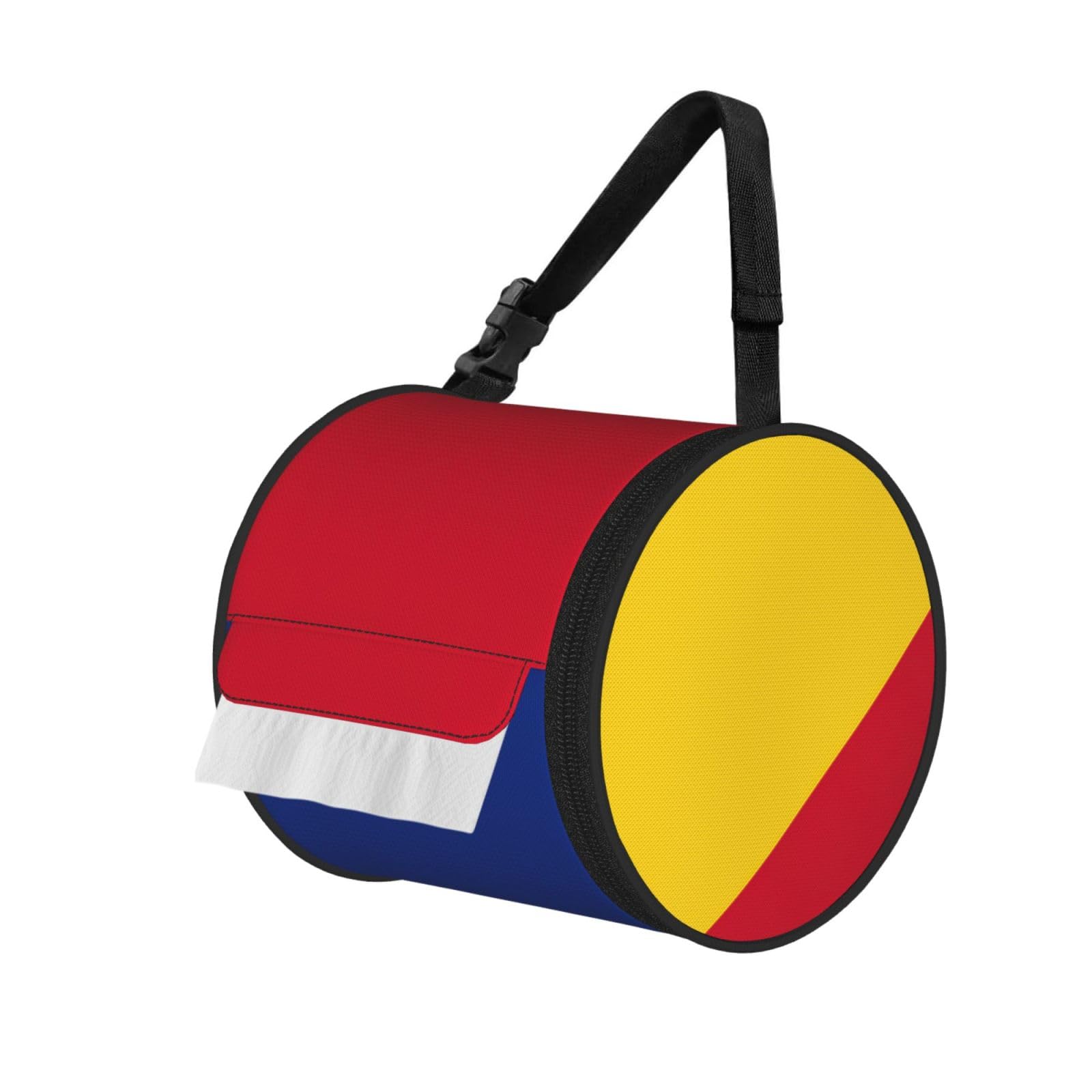 Flag Of Romania Print Fashion Tissues Organizer Box, Hanging Tissue Holder For Purse Coins For Car Office Daily Outing