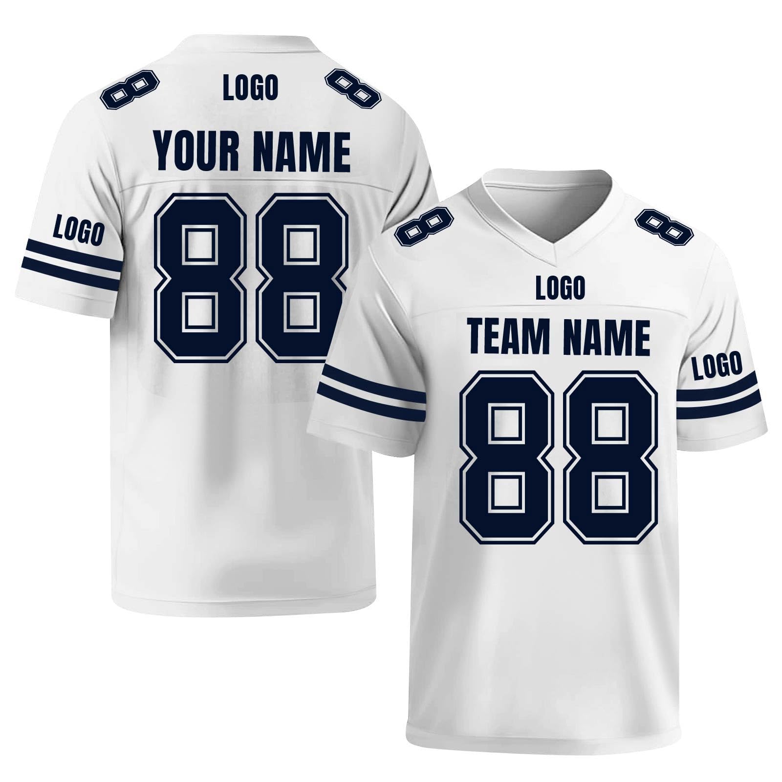 Personalisiert American Football Trikot Herren mit V-Ausschnitt Personalisierte Rugby T Shirts mit Name Nummer Personalisierte Spieltrikots für Kinder Erwachsene XS -3XL