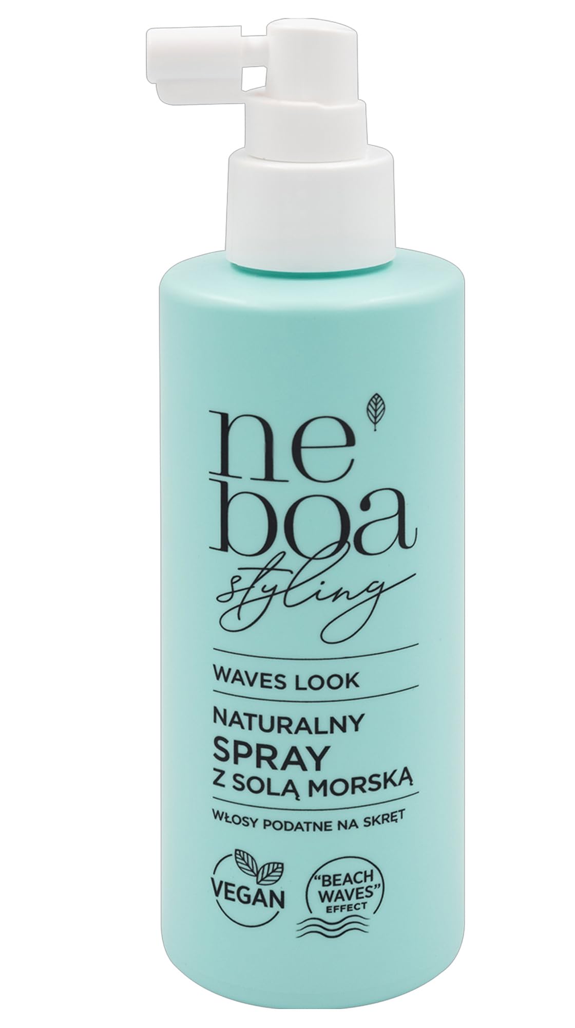 Neboa Styling Waves Look, Spray z Solą Morską do Stylizacji Włosów, Wegański, Efekt Plażowych Fal 175 ml