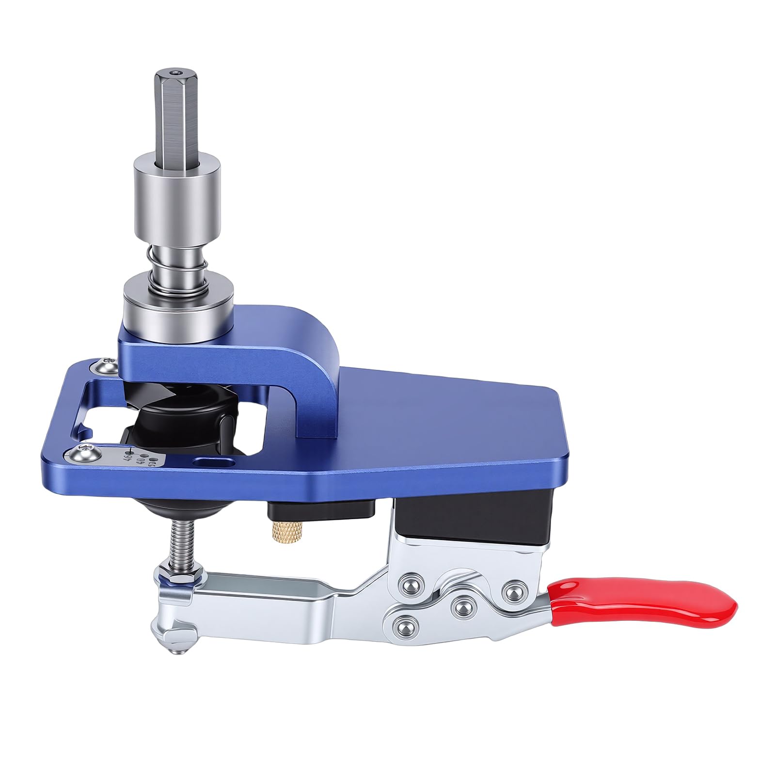 Guida per Trapano per Cerniera Regolabile in Lega di Alluminio Blu da 35 Mm, Strumento Accurato per Progetti di Lavorazione del Legno Mobili, Adatto per Cerniere di ante di