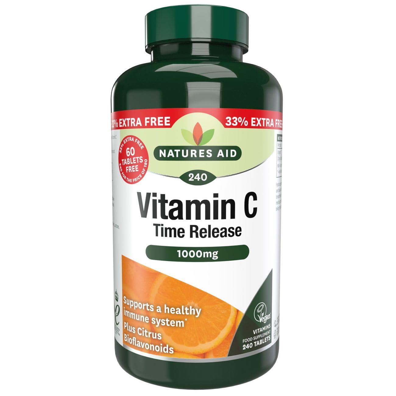 Natures Aid EXTRA FILL Vitamin C Timed Release 1000mg x 240