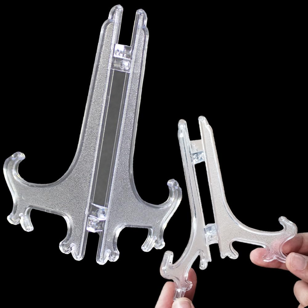 Porta Piatti Da Esposizione In Acrilico - 12 Cavalletti Trasparenti Per Mostre, Matrimoni E Casa - Foto 5