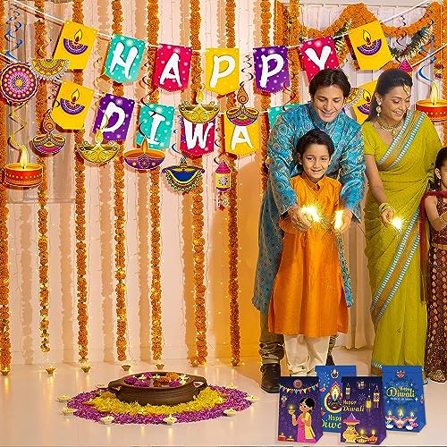 12-Packs-Happy-Diwali-Words-Gift-Bags-Diwali-Favor-Treat-Bags-with-Stickers-Festival-of-Lights-Party-Gift-Bags-Blue-Purple-Candlelight-Goodie-Candy-Bags-for-Diwali-Party-Favor-Decoration-Supplies