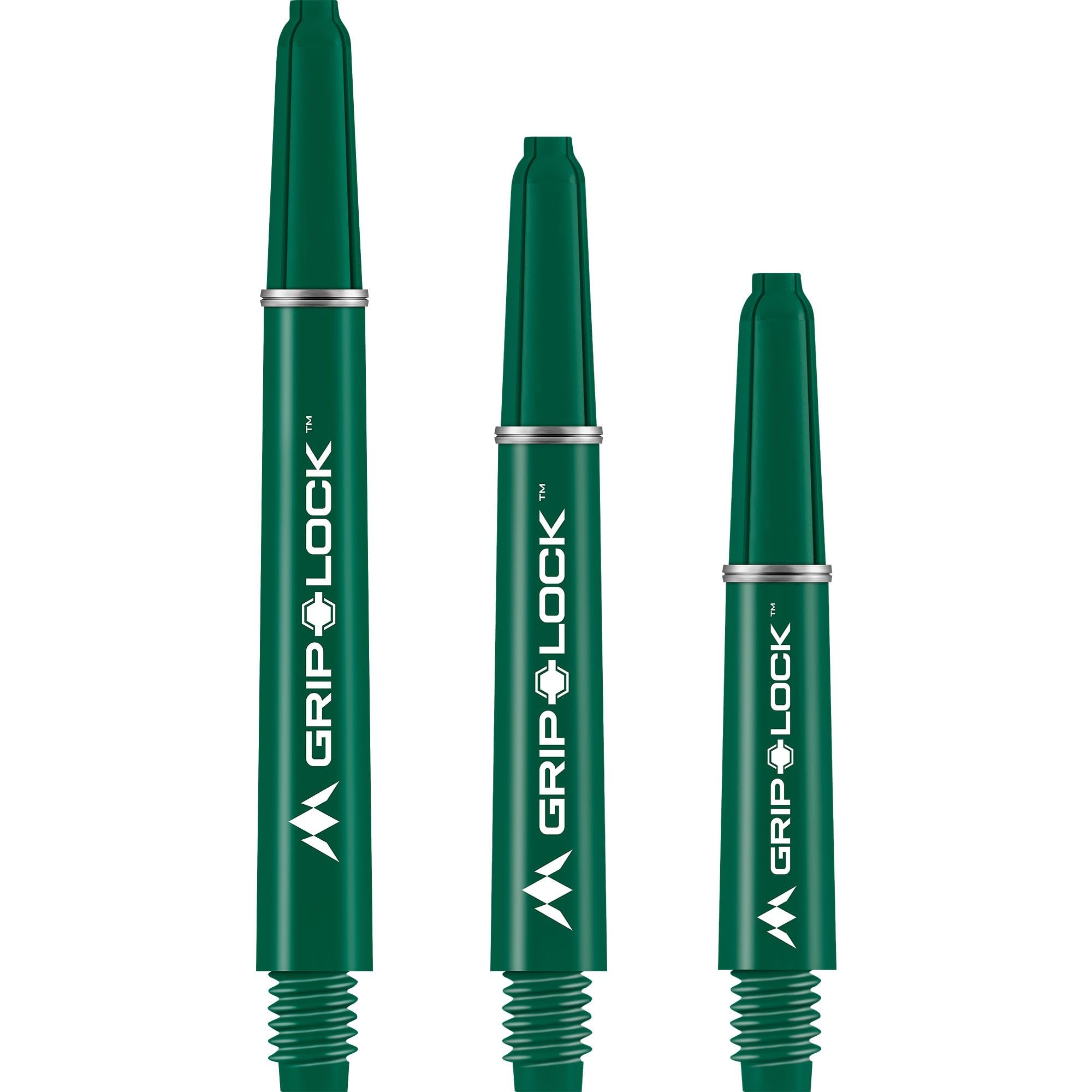 Mission Darts S1082 GripLock Durable Nylon Shafts | Medium Dart Stems | Green