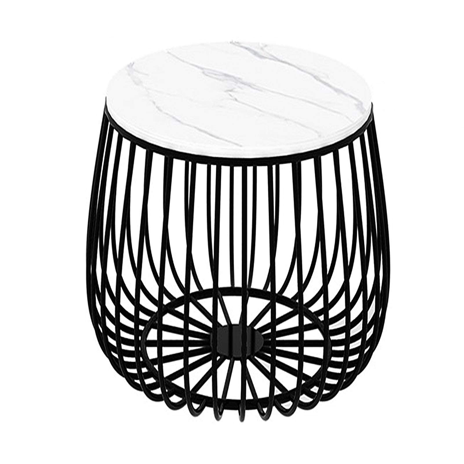 Petite table basse ronde gain de place table d'appoint salon marron