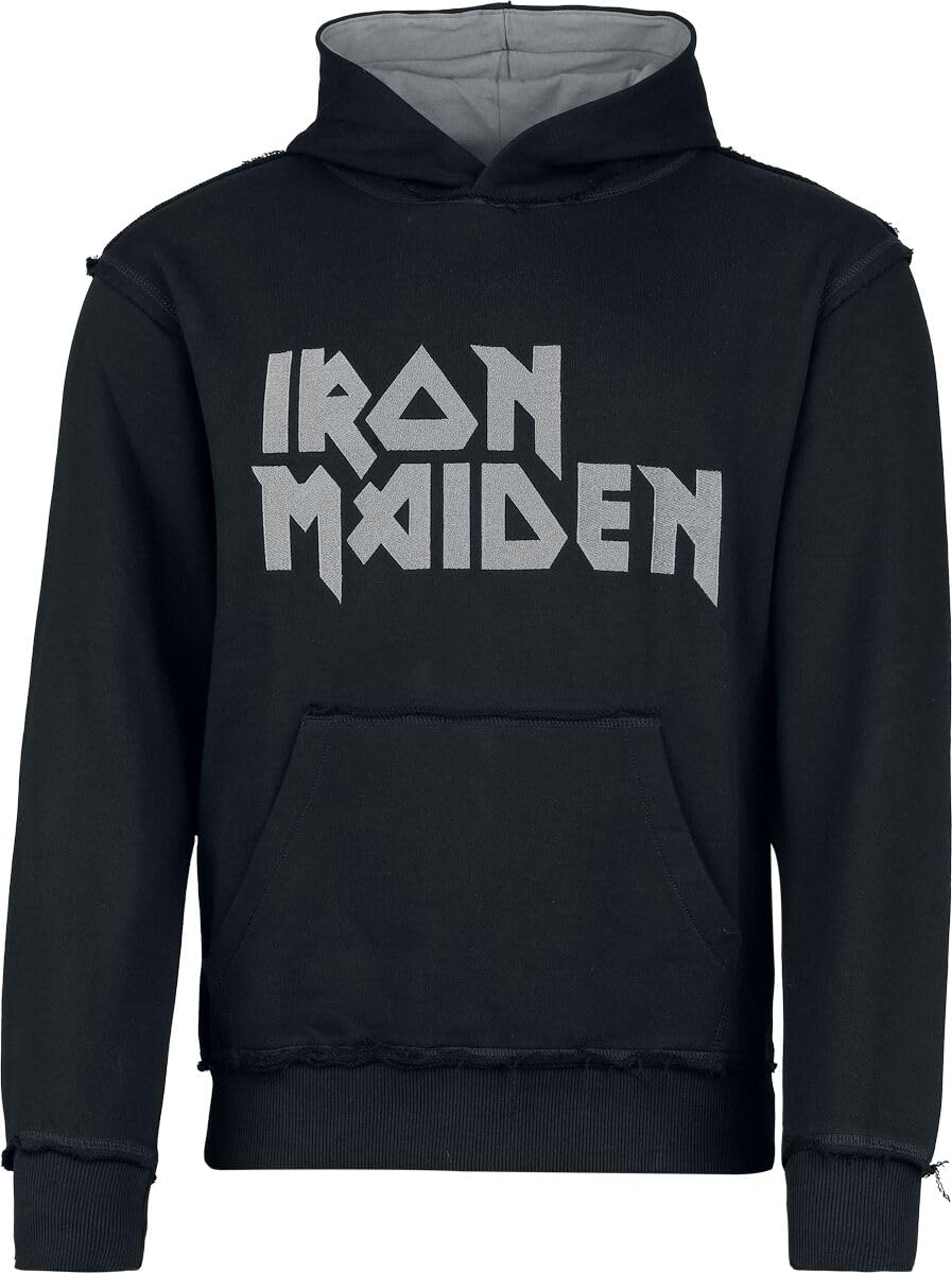 Iron Maiden Logo Männer Kapuzenpullover schwarz/grau Band-Merch, Bands