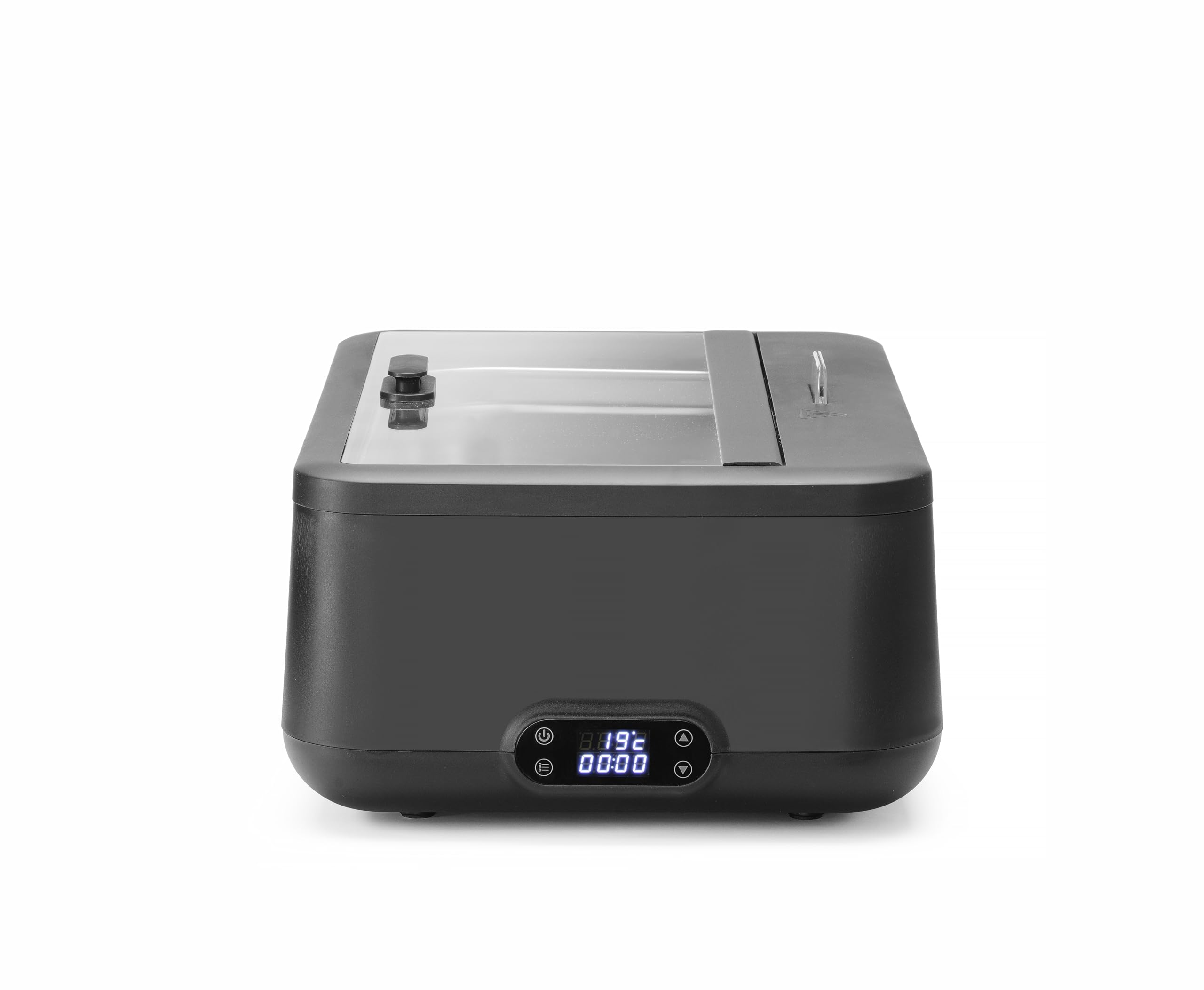 HENDI Chafing dish elettrico UNIQ per buffet, GN 1/1, 12,5L, 35-85°C, 220-240V, 700W, 607x402x(H)245mm, alluminio, acciaio inox, PP, vetro temperato, nero