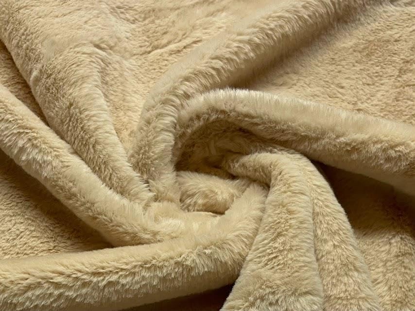 Tissu en fausse fourrure caramel 5 m métrage pour manteau et coussin d'hiver