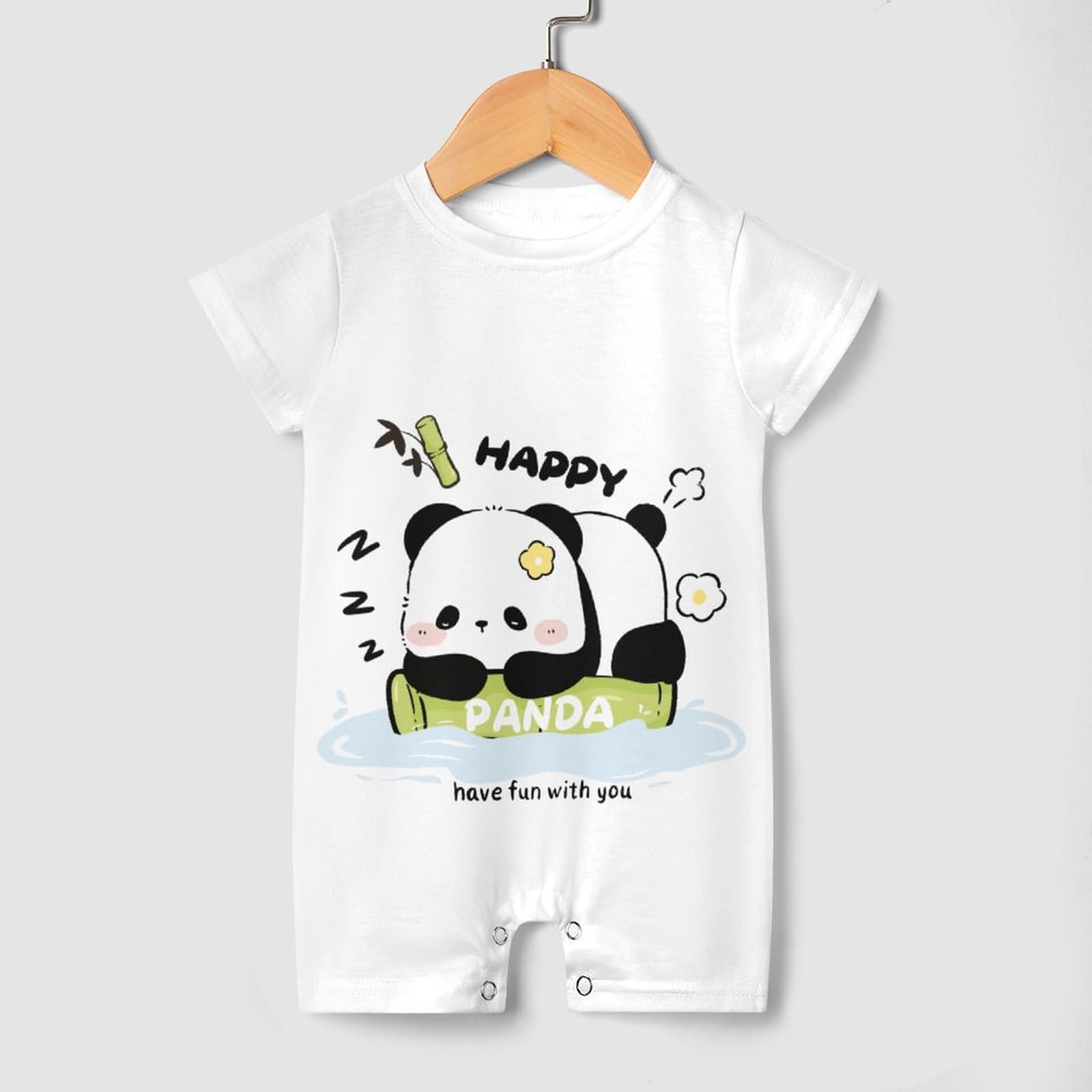 Amazon.co.jp: ベビー服 パンダ かわいい 半袖ロンパース 夏服 