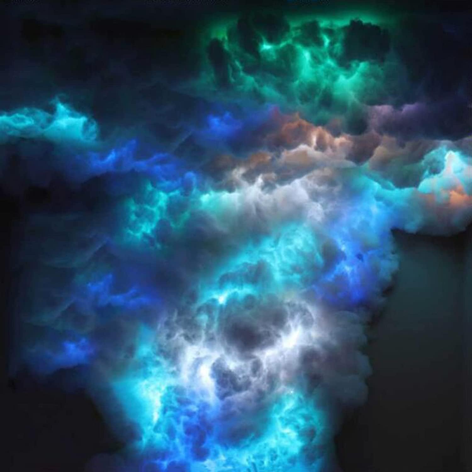 HynJGih DIY Creative Thunder Cloud Lamp Wall Ceiling Light for Bedroom Gaming Room Party (1 Pcs,(5m)