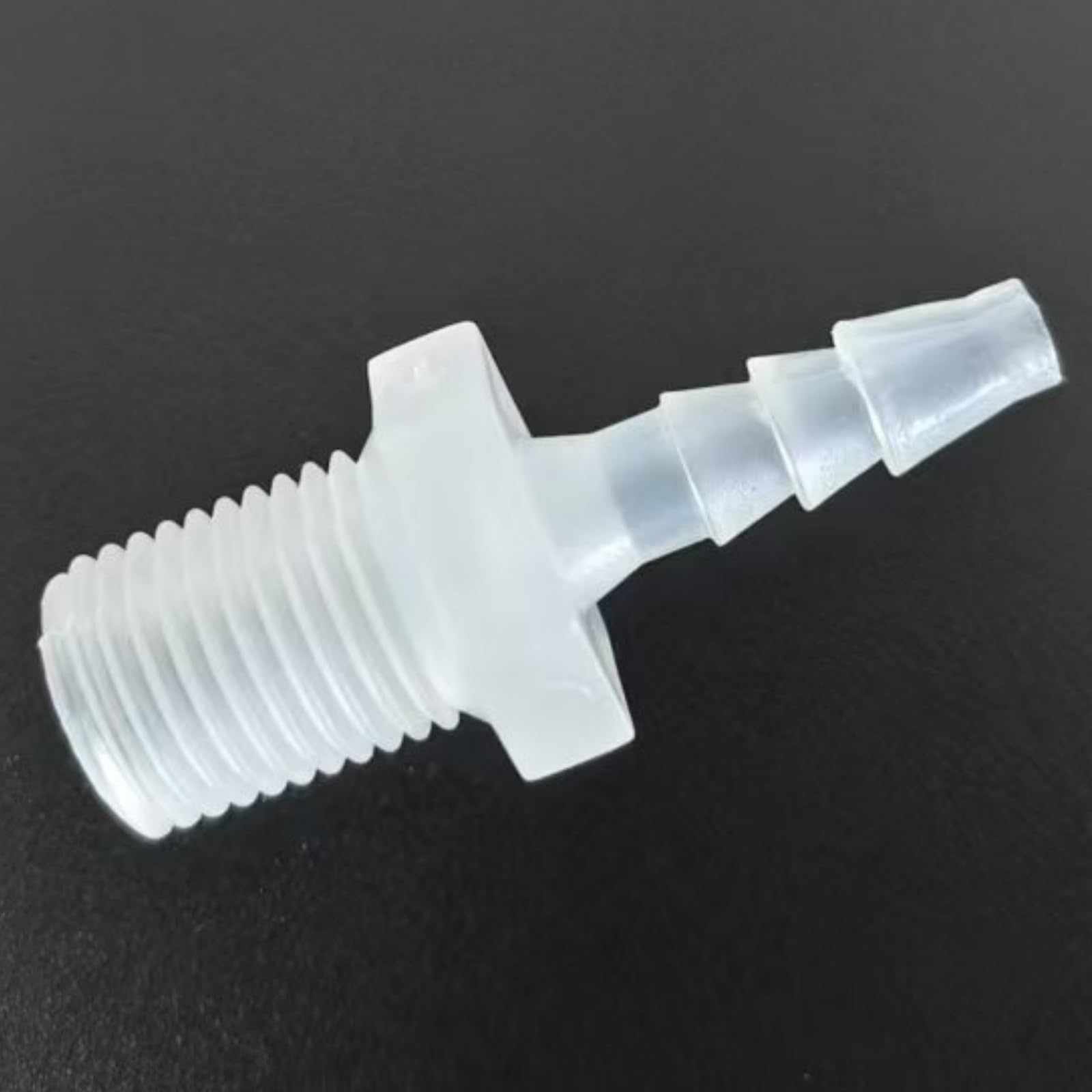 Adapter z gwintem męskim 1/4G — trwała, plastikowa końcówka do węża wielokrotnego użytku z PP do maszyn laboratoryjnych i spożywczych — 50 szt.(5/32inch 4mm)