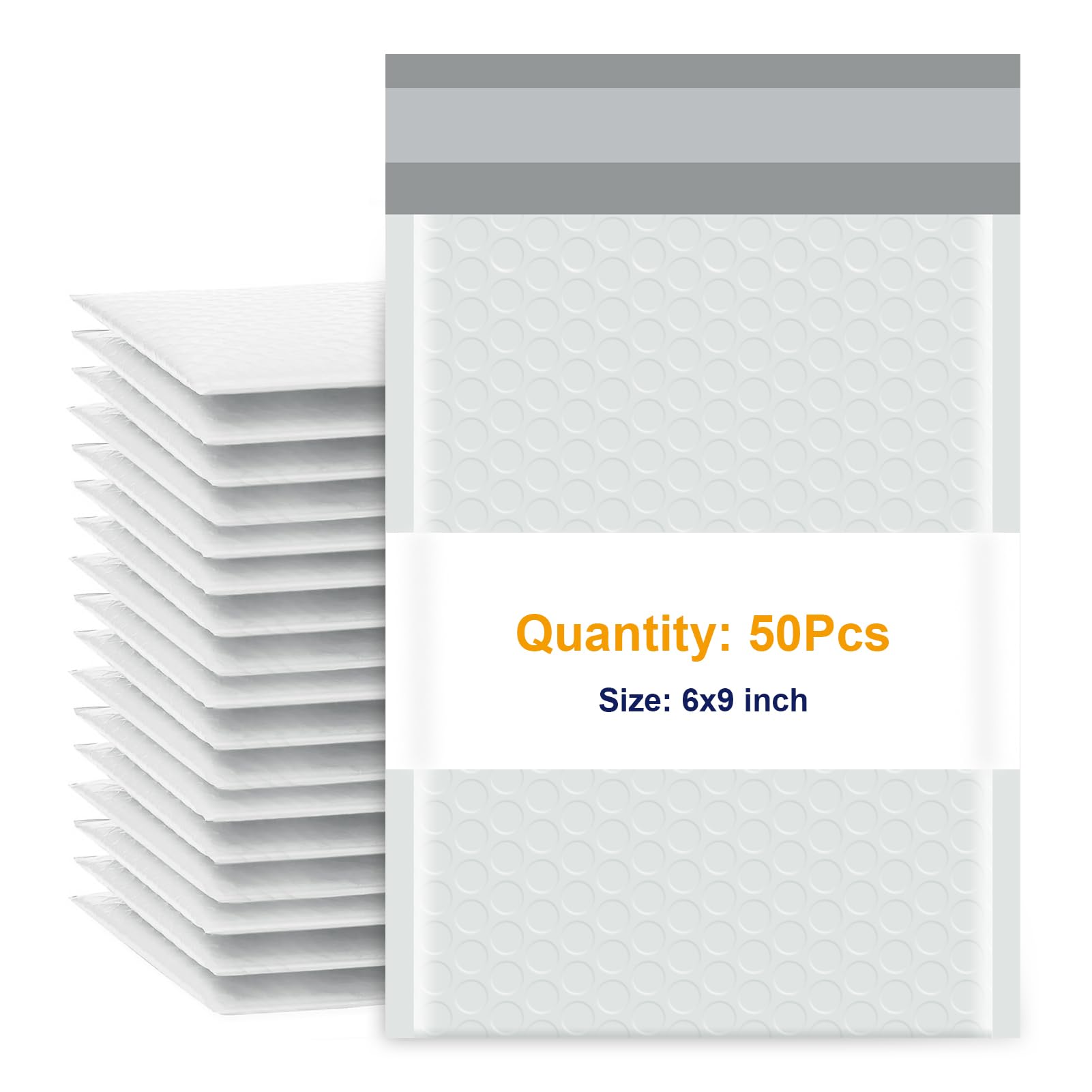 RPJC6x10" 6x9 Self Seal Bubble Envelop Mailer for Posting Packing and Shipping Cushioning Made in US 50 a Pack