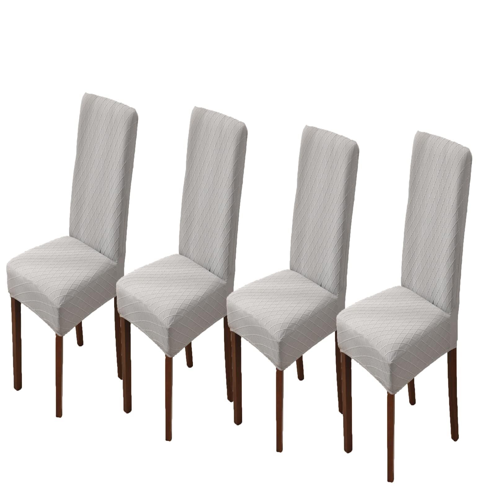 NMVAWIPT Stretch Parsons Dining Chair Covers, Removable Washable Elastic Slipcovers, For Restaurant, Hotel, Ceremony(34#,4pcs)