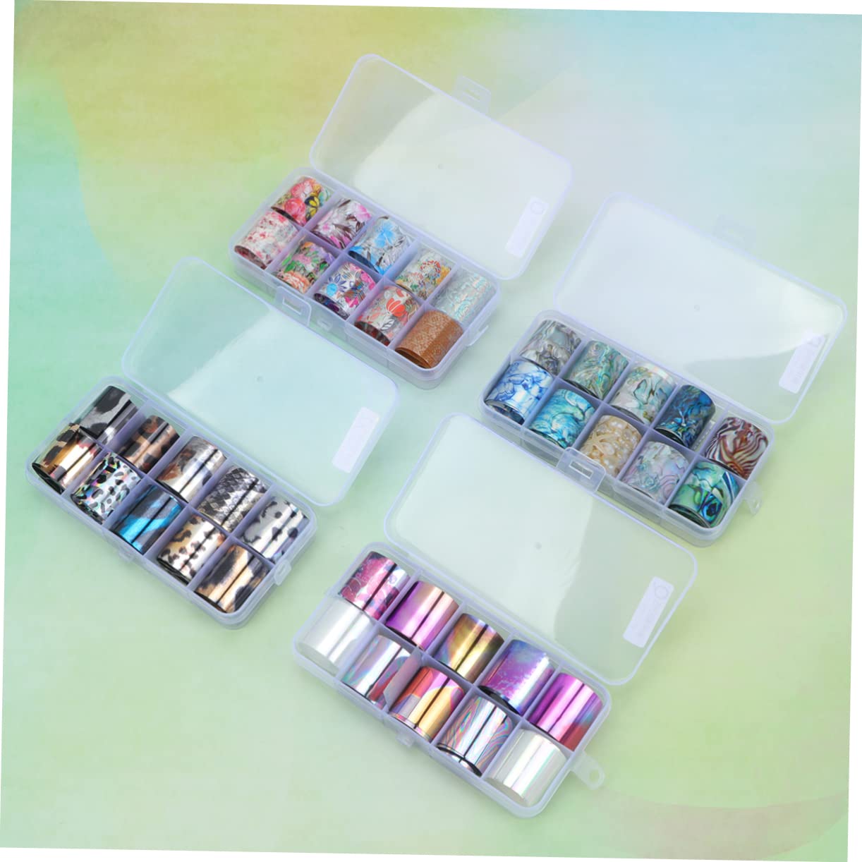 SHERCHPRY 2 Series Pegatinas De Transferencia De Foil Para Uñas Decoraciones Adhesivas De Para Manicura De Uñas Para Mujeres Juego 50 * 2
